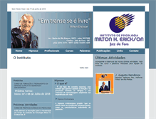 Tablet Screenshot of hipnoseericksonianajf.com.br